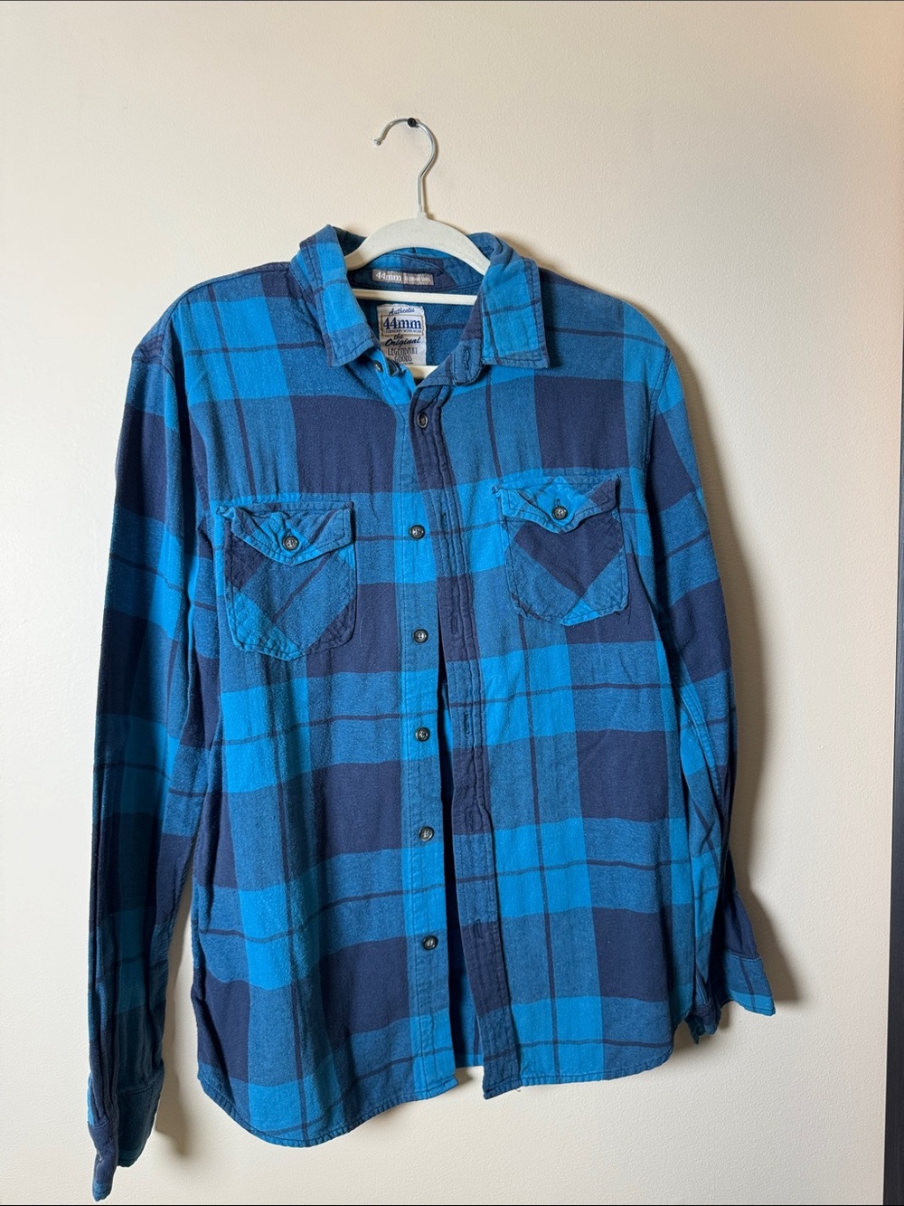 Blue Plaid Flannel Shirt